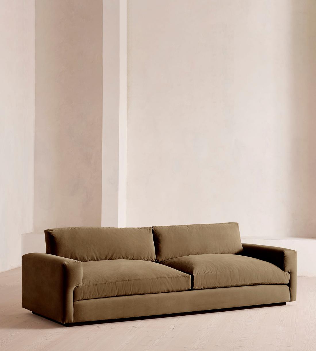Mossley Four Seater Sofa - Velvet - Truffle - UK - Listing - Image 1