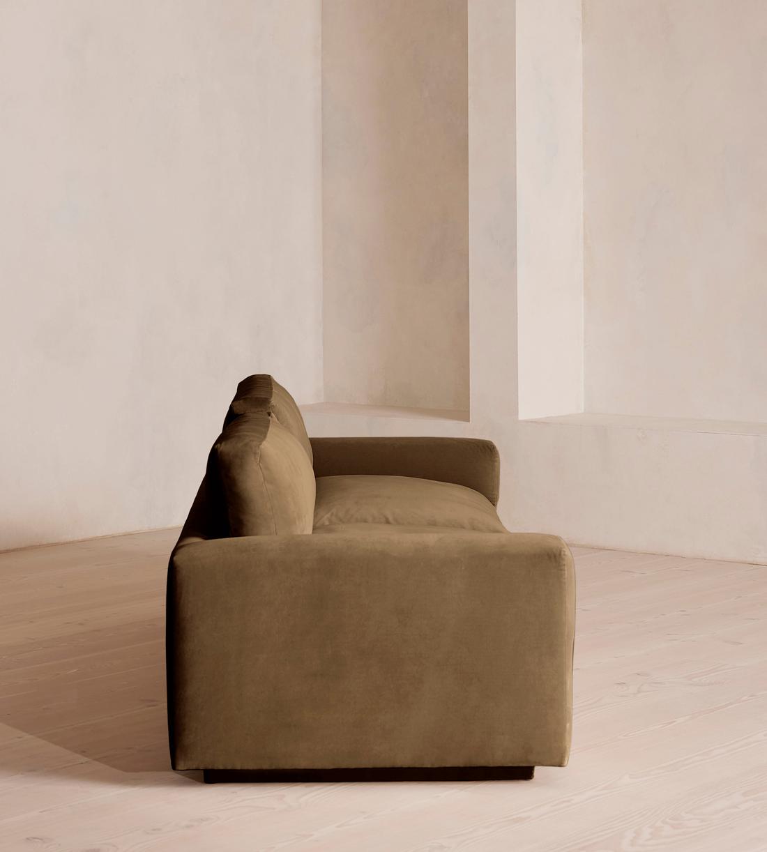 Mossley Four Seater Sofa - Velvet - Truffle - UK - Images - Image 3