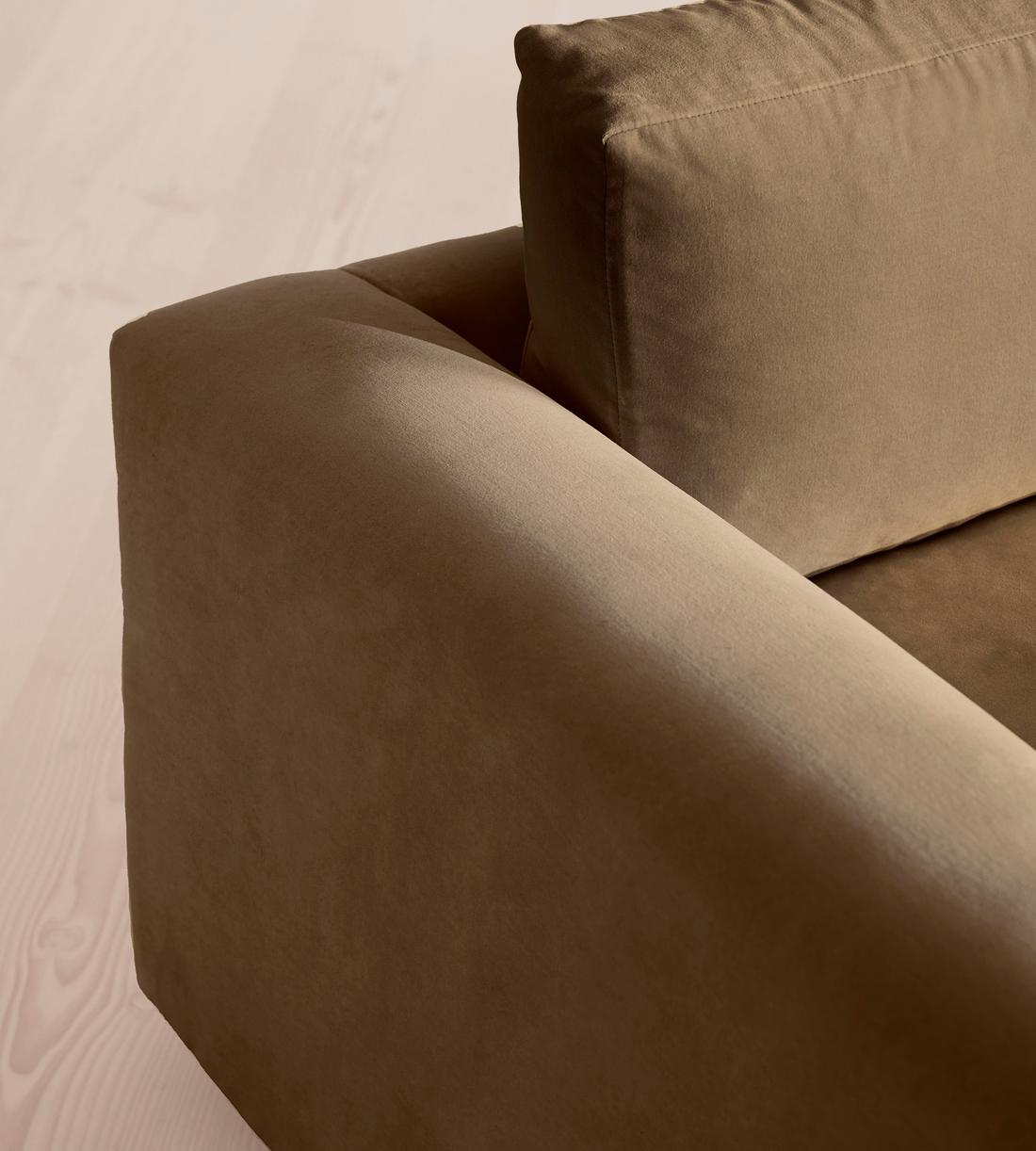 Mossley Four Seater Sofa - Velvet - Truffle - UK - Images - Image 5