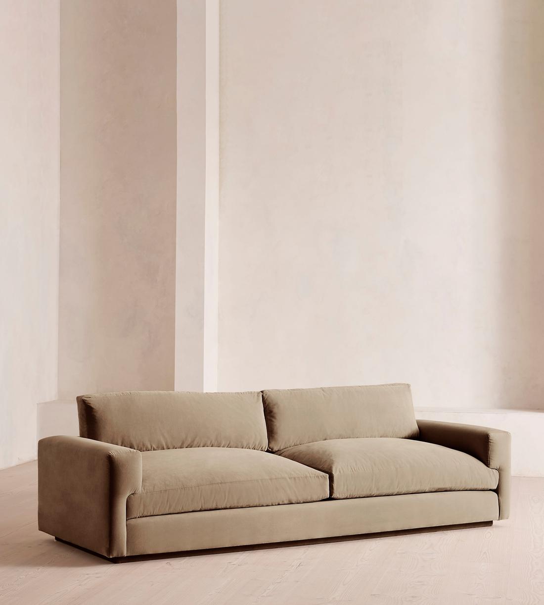 Mossley Four Seater Sofa - Velvet - Oyster - UK - Listing - Image 1