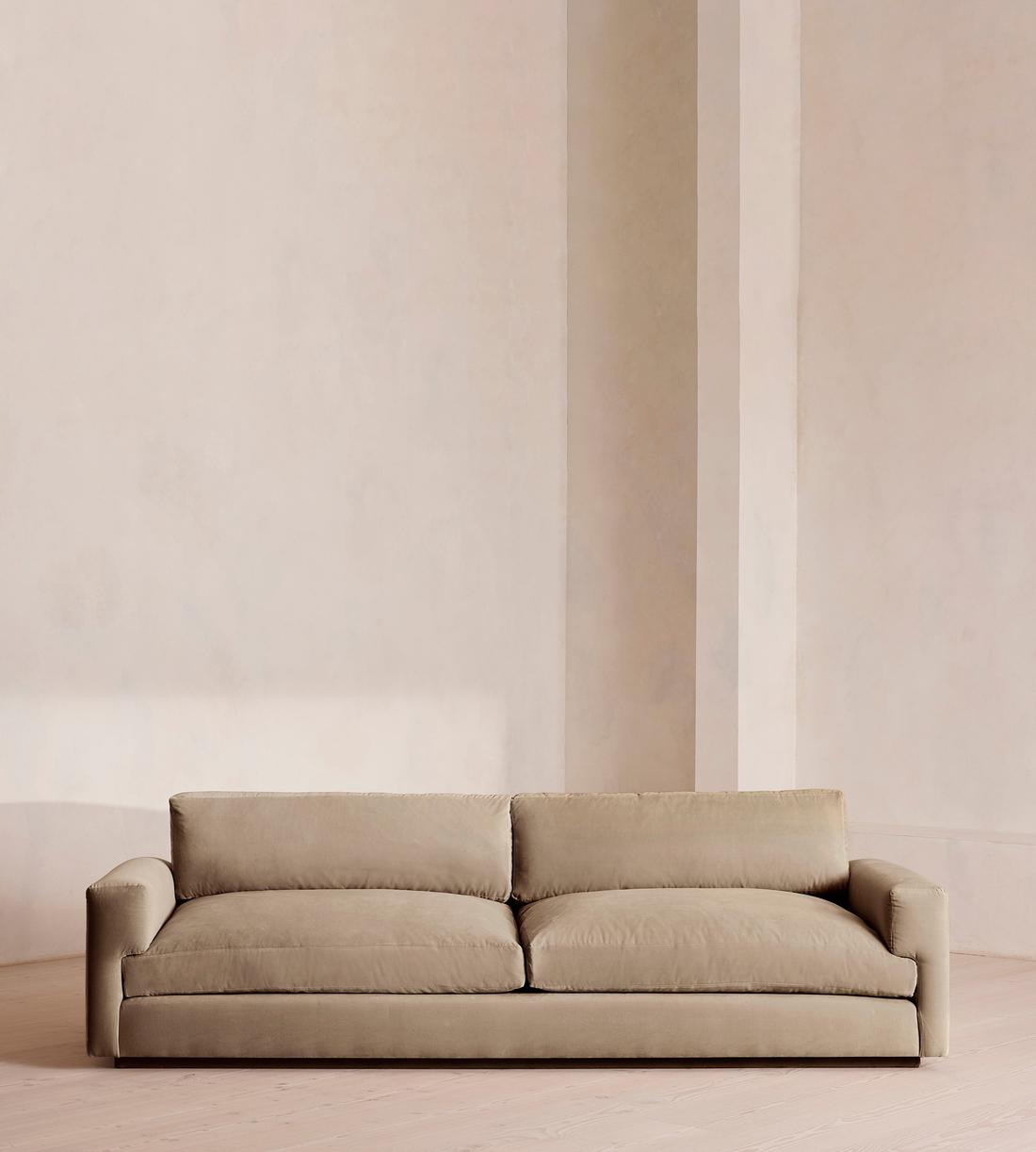 Mossley Four Seater Sofa - Velvet - Oyster - UK - Listing - Image 2