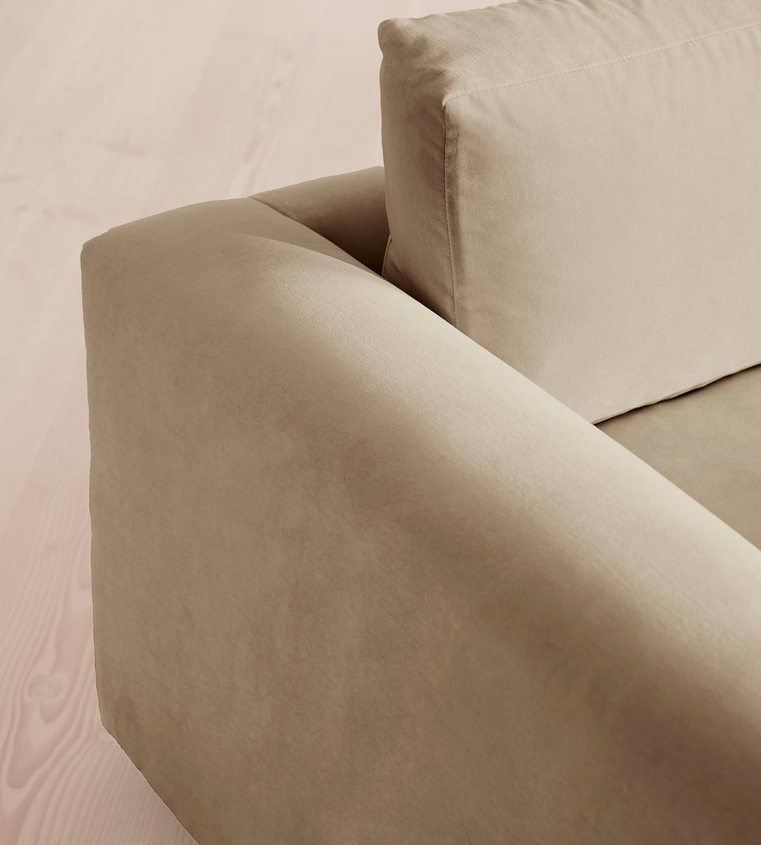 Mossley Four Seater Sofa - Velvet - Oyster - UK - Images - Image 5