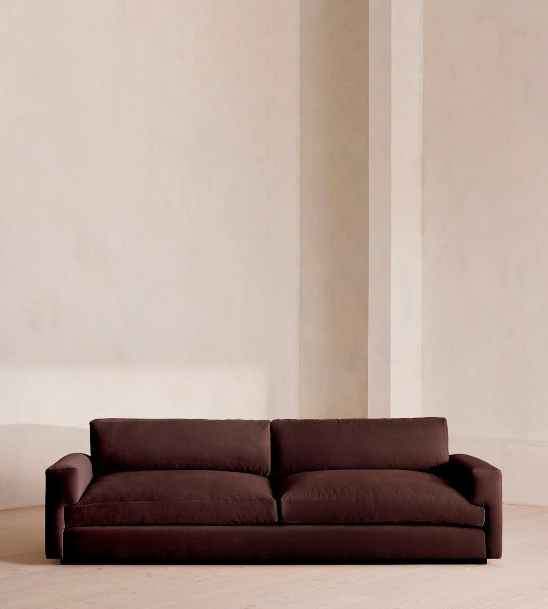 Mossley Four Seater Sofa - Velvet - Aubergine - UK - Listing - Image 2