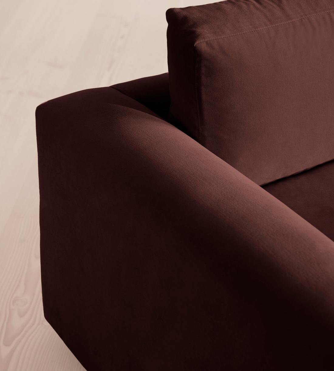 Mossley Four Seater Sofa - Velvet - Aubergine - UK - Images - Image 5