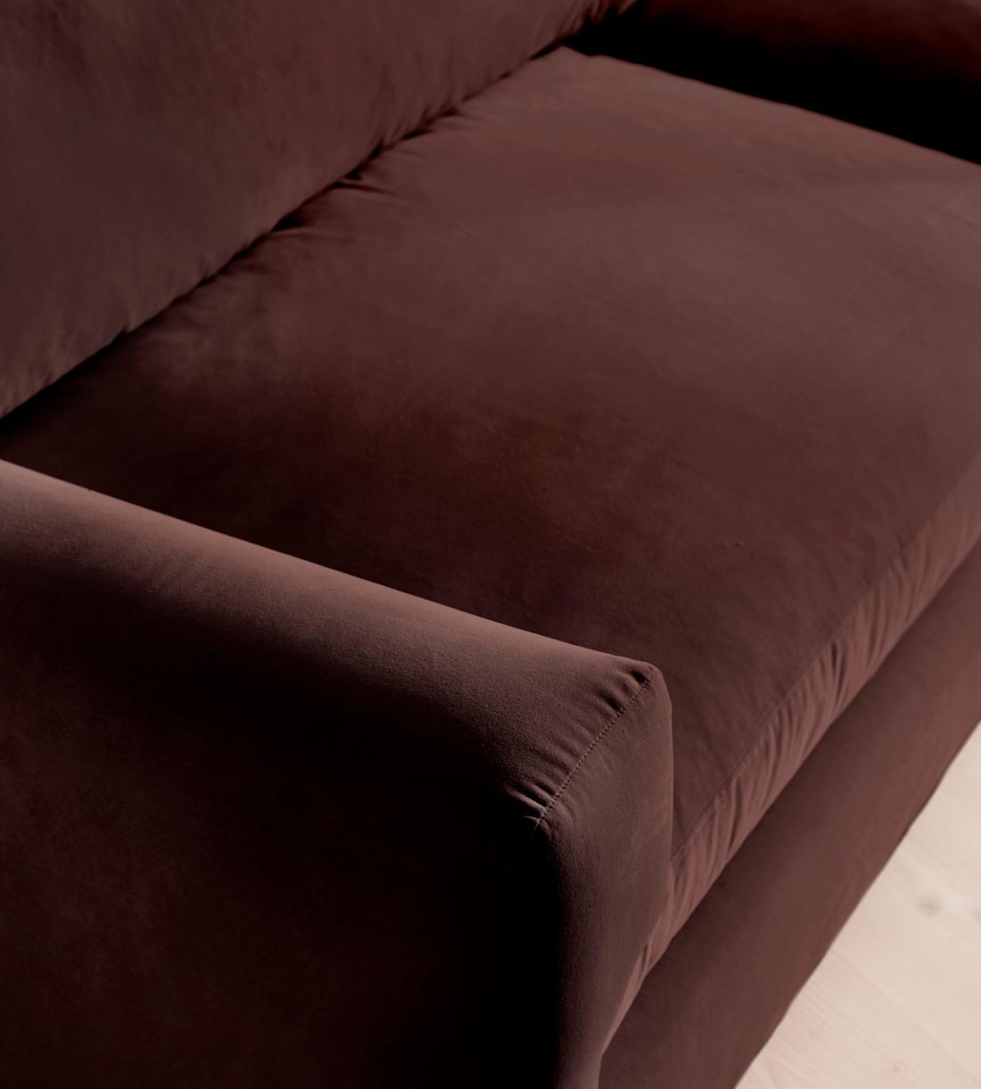 Mossley Four Seater Sofa - Velvet - Aubergine - UK - Images - Image 6