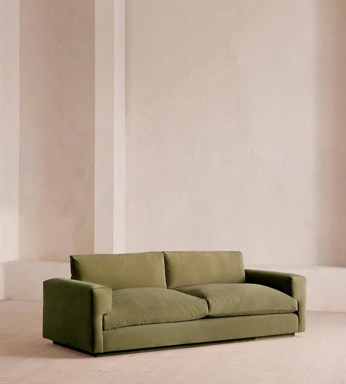 Mossley Three Seater Sofa - Velvet - Lichen - US - Listing - Image 1