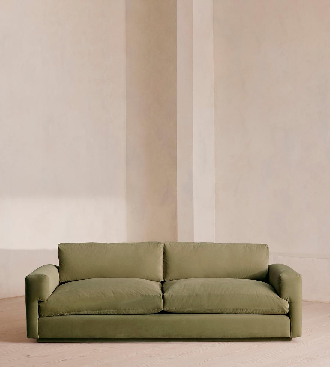 Mossley Three Seater Sofa - Velvet - Lichen - US - Listing - Image 2
