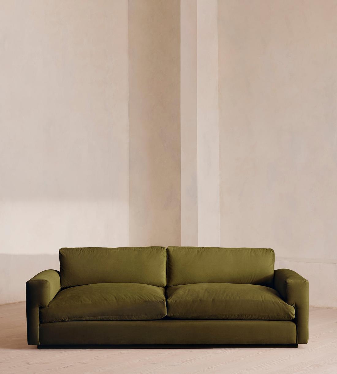 Mossley Three Seater Sofa - Velvet - Olive - US - Listing - Image 2