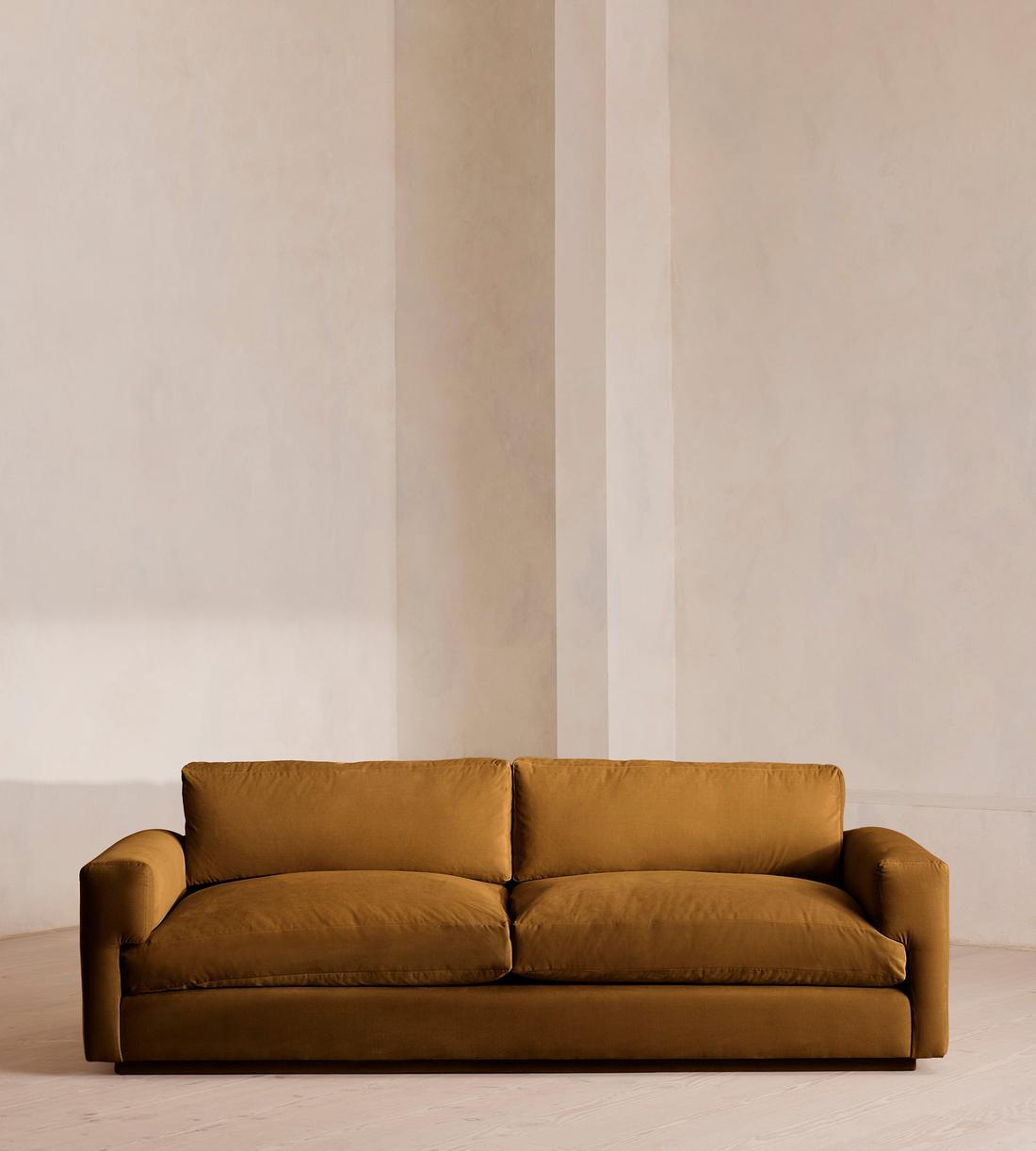 Mossley Three Seater Sofa - Velvet - Mustard - US - Listing - Image 2