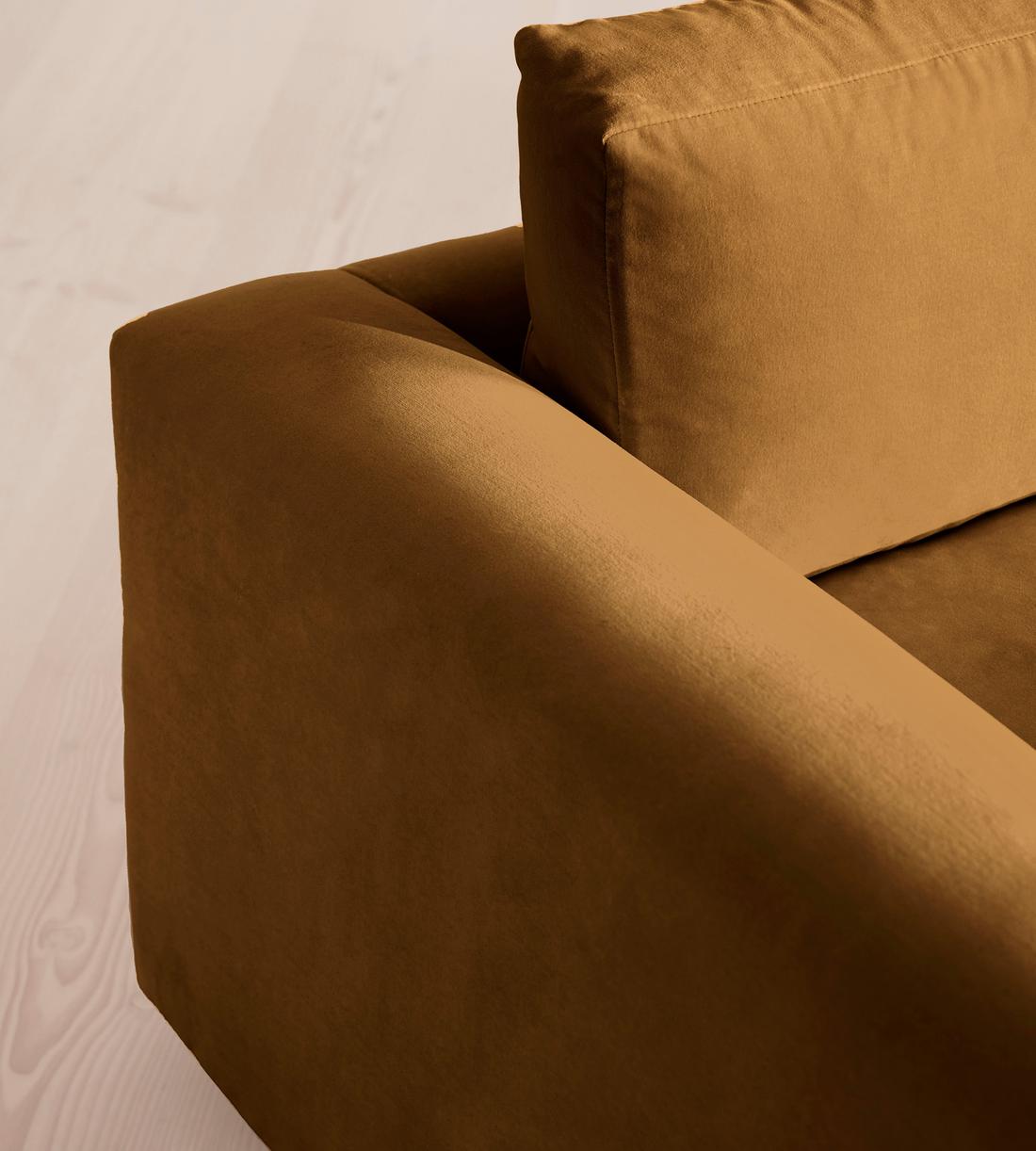 Mossley Three Seater Sofa - Velvet - Mustard - US - Images - Image 6