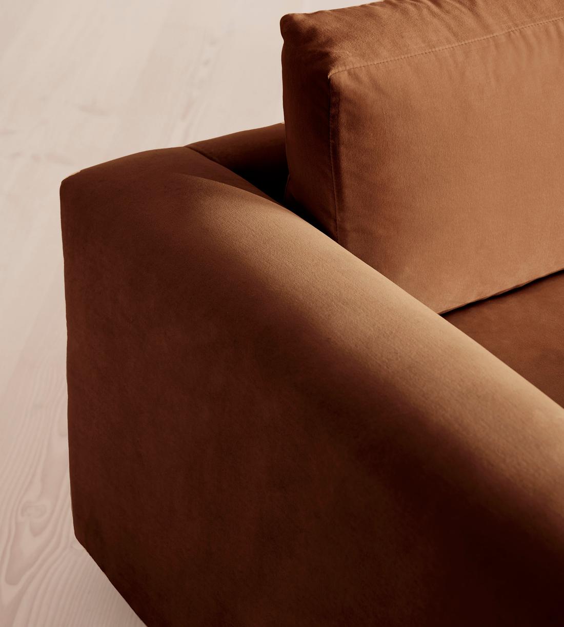 Mossley Three Seater Sofa - Velvet - Cinnamon - US - Images - Image 5