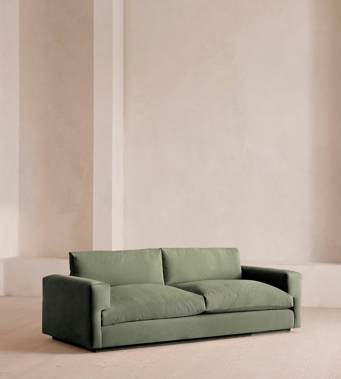 Mossley Three Seater Sofa - Velvet - Seafoam - US - Listing - Image 1