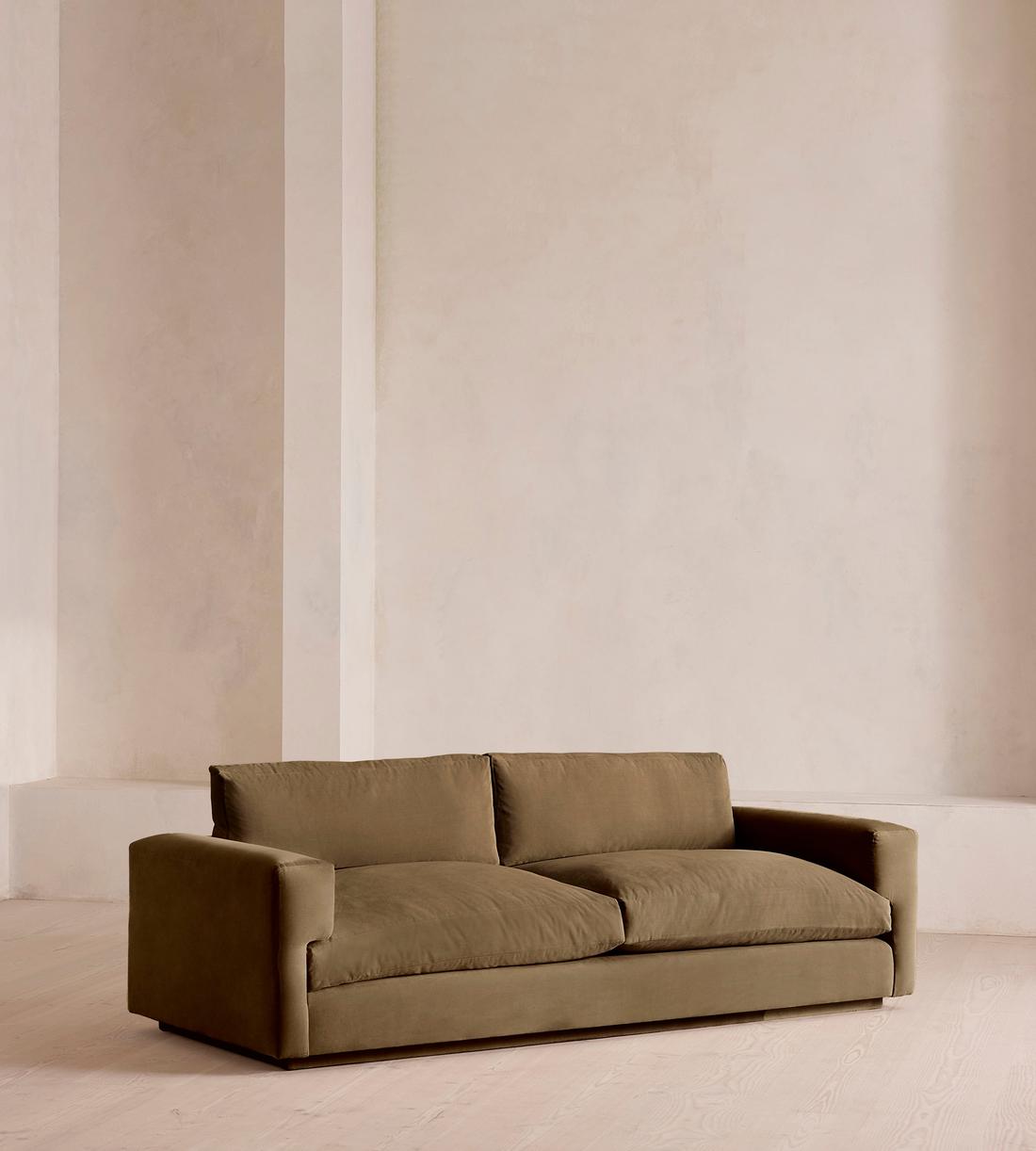 Mossley Three Seater Sofa - Velvet - Truffle - US - Listing - Image 1