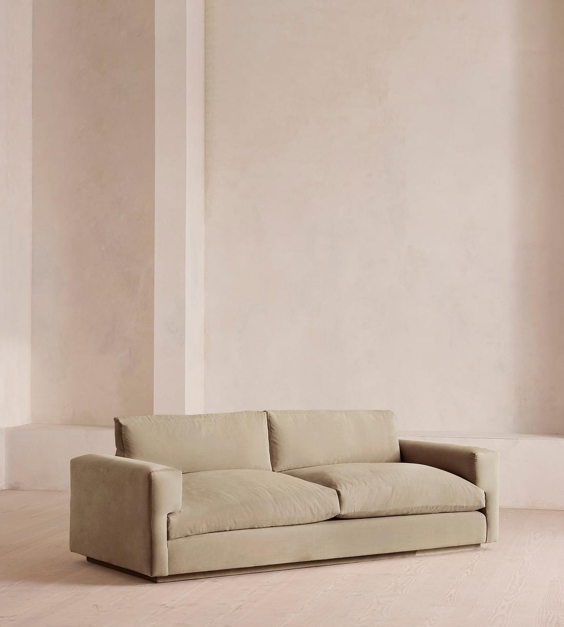 Mossley Three Seater Sofa - Velvet - Oyster - US - Listing - Image 1