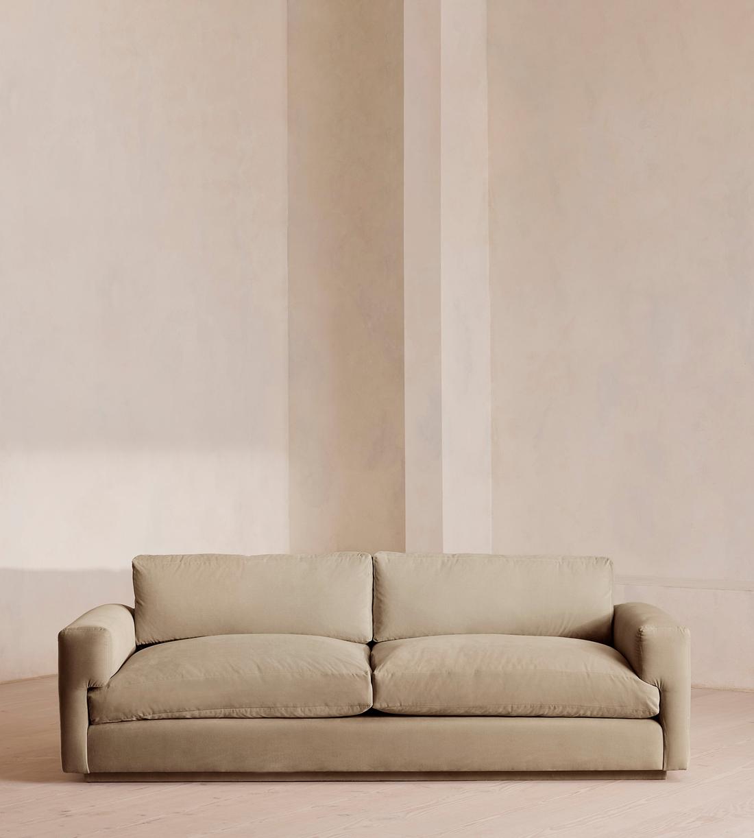 Mossley Three Seater Sofa - Velvet - Oyster - US - Listing - Image 2