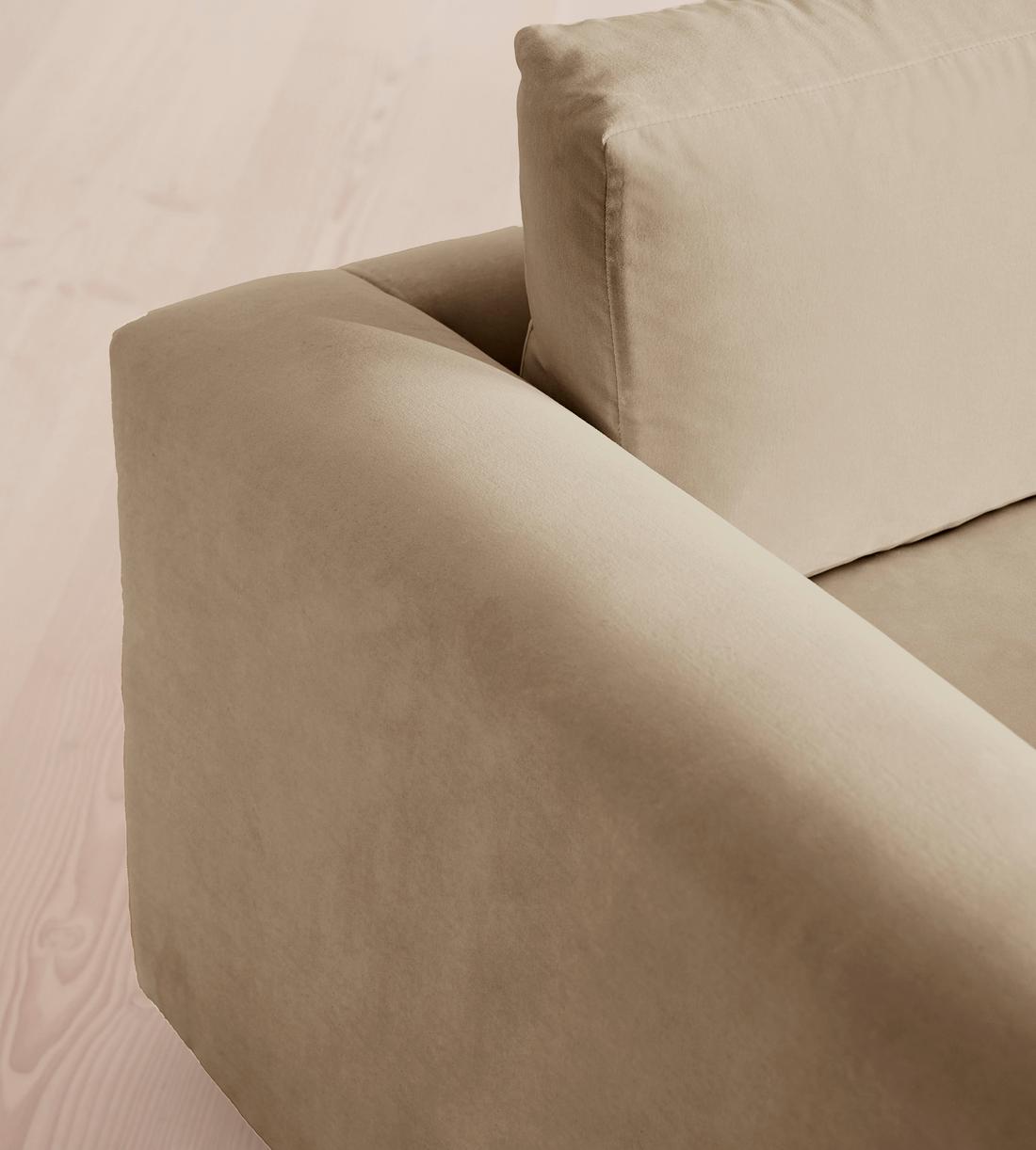 Mossley Three Seater Sofa - Velvet - Oyster - US - Images - Image 5