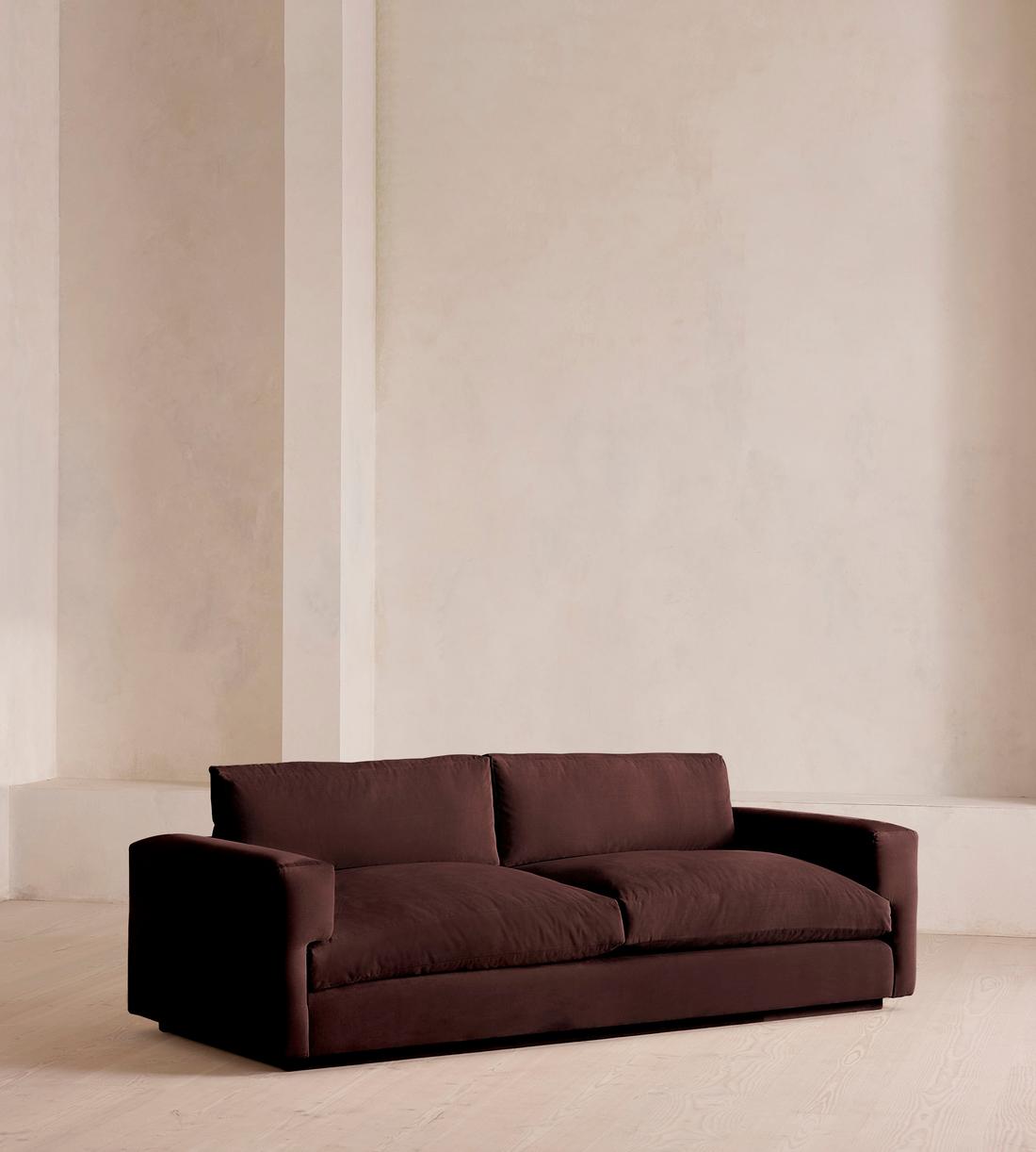 Mossley Three Seater Sofa - Velvet - Aubergine - US - Listing - Image 1