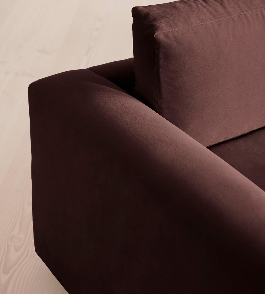 Mossley Three Seater Sofa - Velvet - Aubergine - US - Images - Image 6