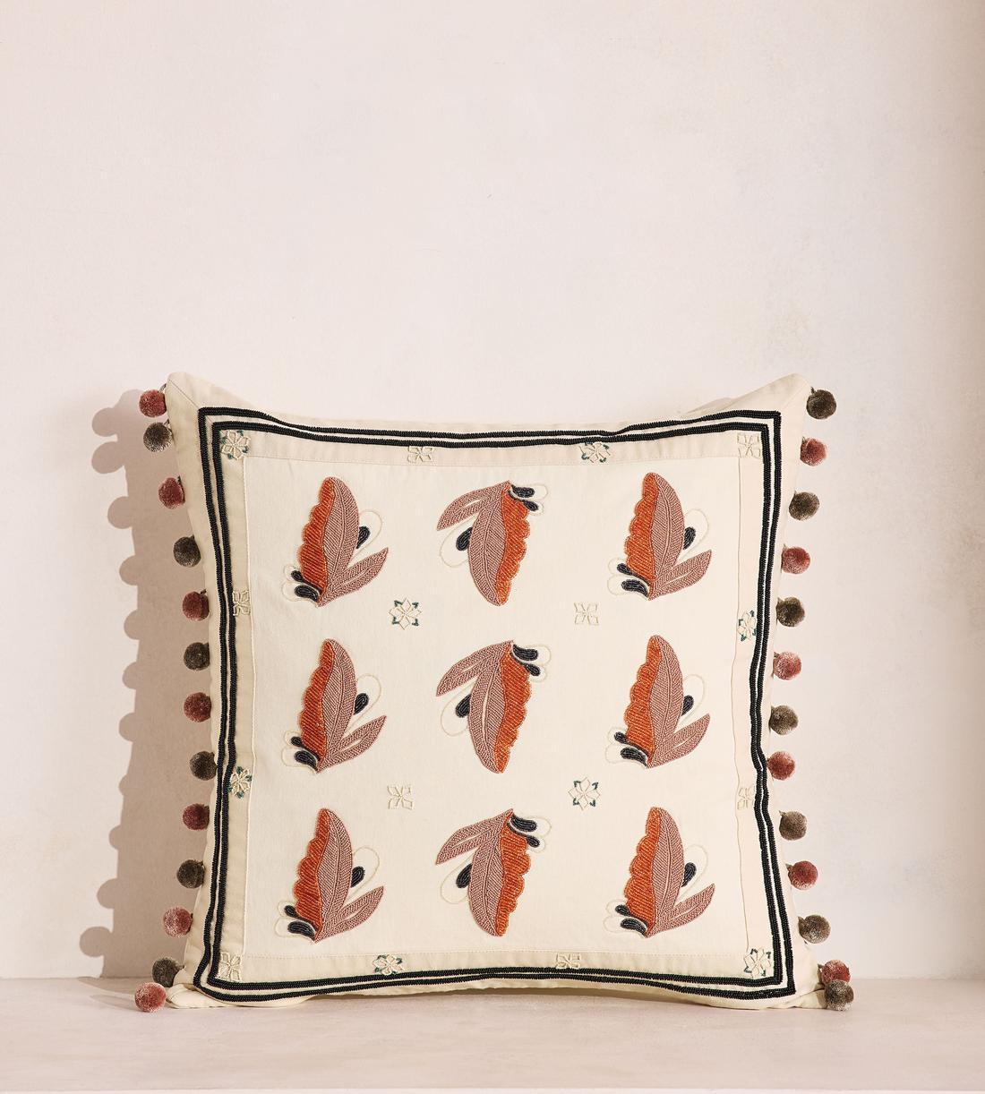 Arthur Square Cushion - Cream - Listing - Image 3