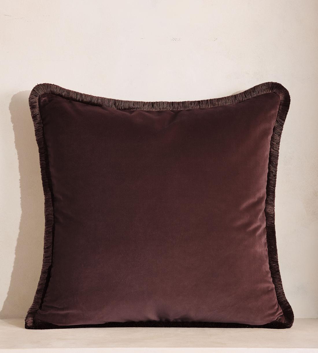 Margeaux Large Square Cushion - Aubergine - UK - Listing - Image 1