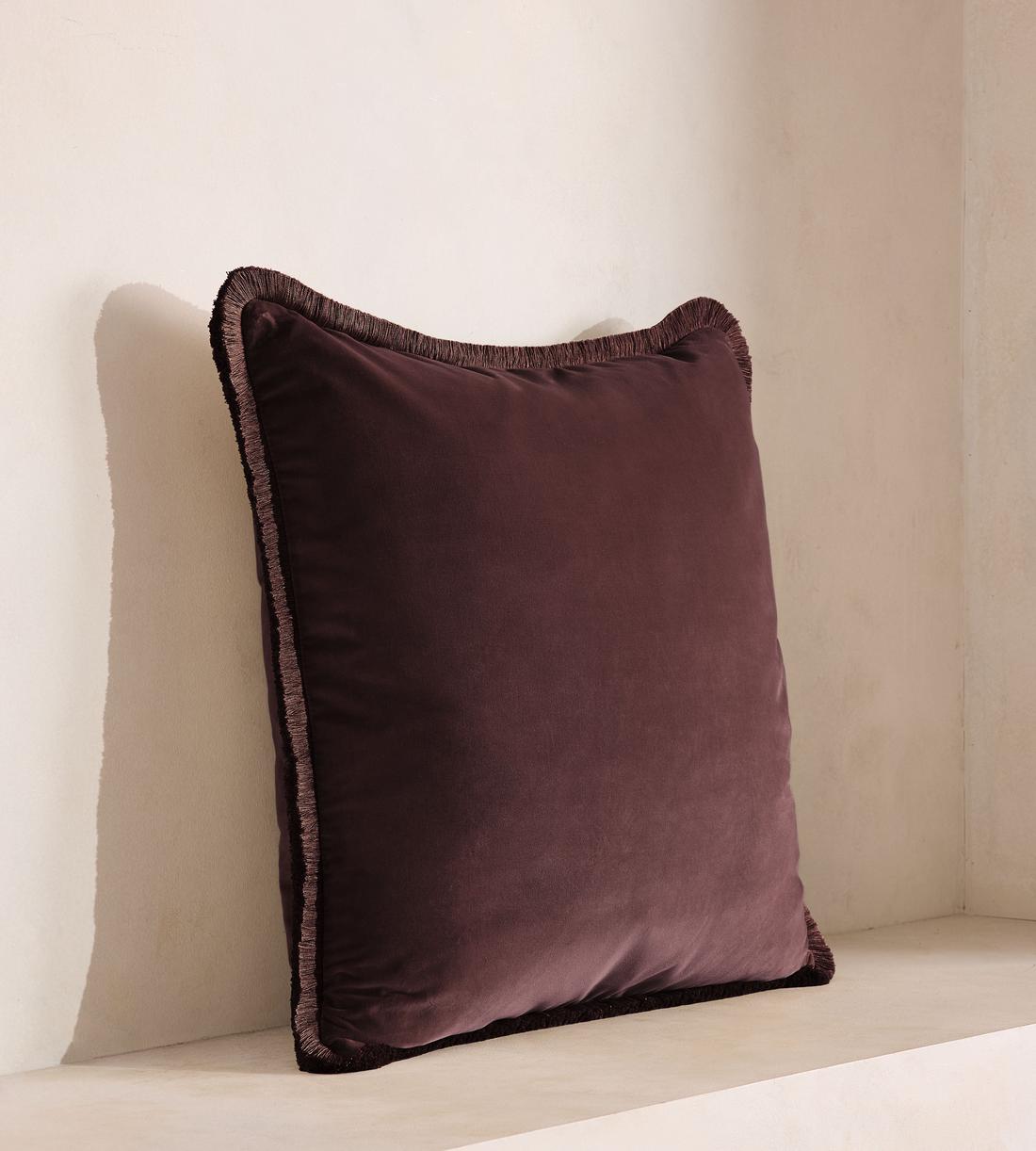 Margeaux Large Square Cushion - Aubergine - US - Listing - Image 2