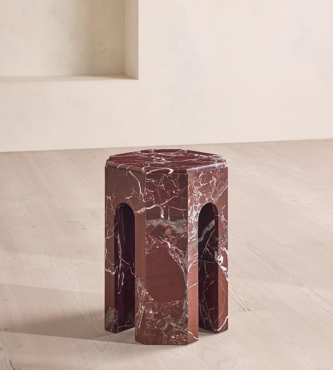 Fitz Side Table - Rosso Levanto Marble - Listing - Image 2