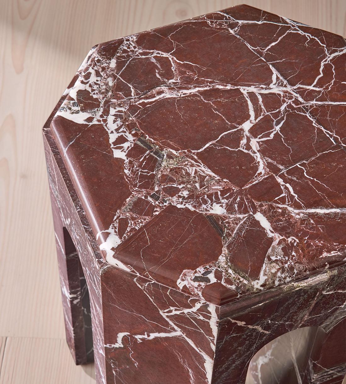 Fitz Side Table - Rosso Levanto Marble - Images - Image 3