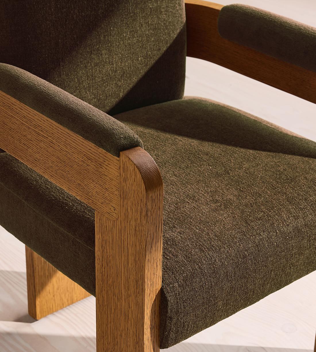Emerson Dining Chair - Linen Chenille - Chocolate - UK - Images - Image 6