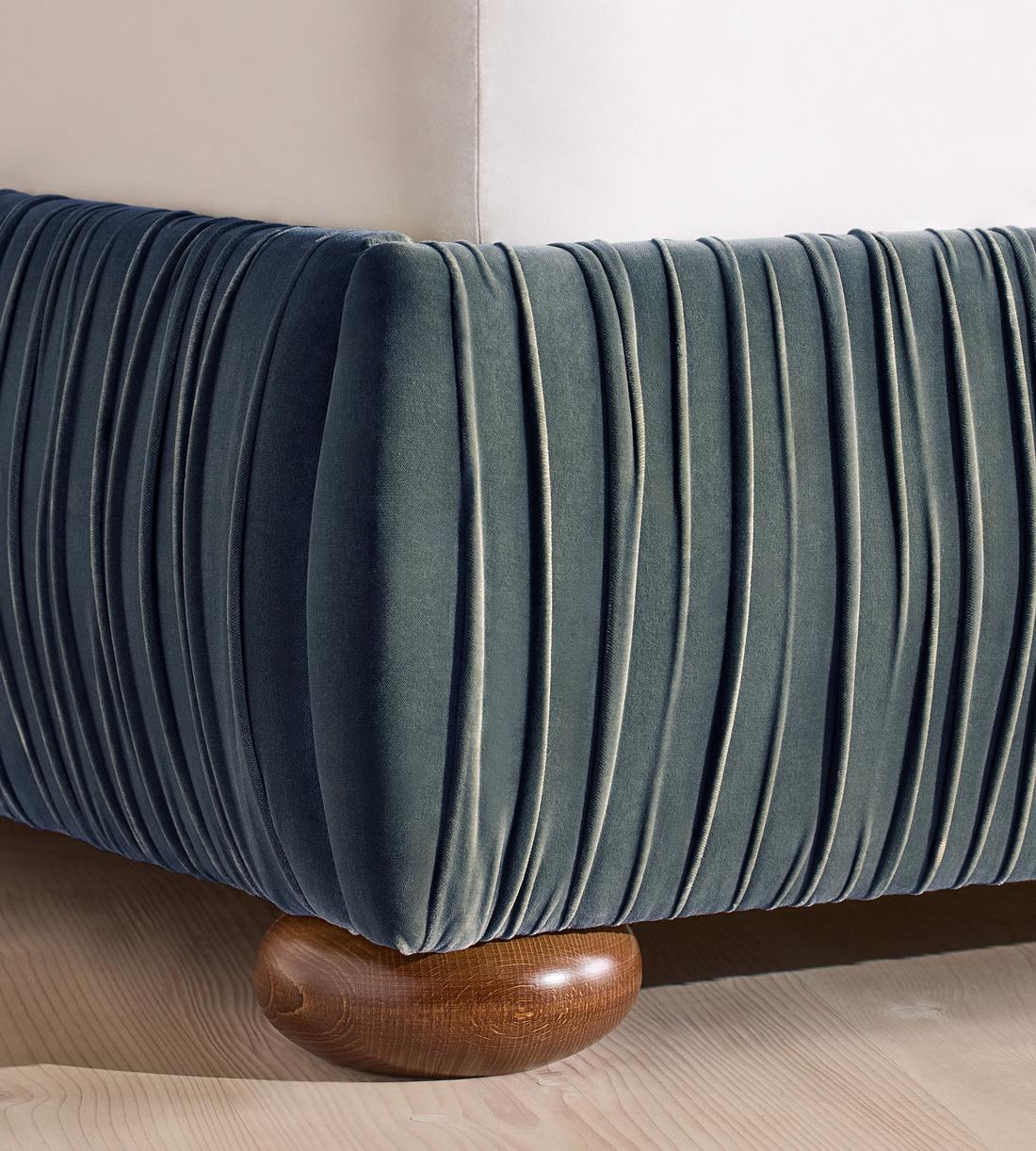 Blair Bed - King - Velvet - Grey Blue - US - Images - Image 5
