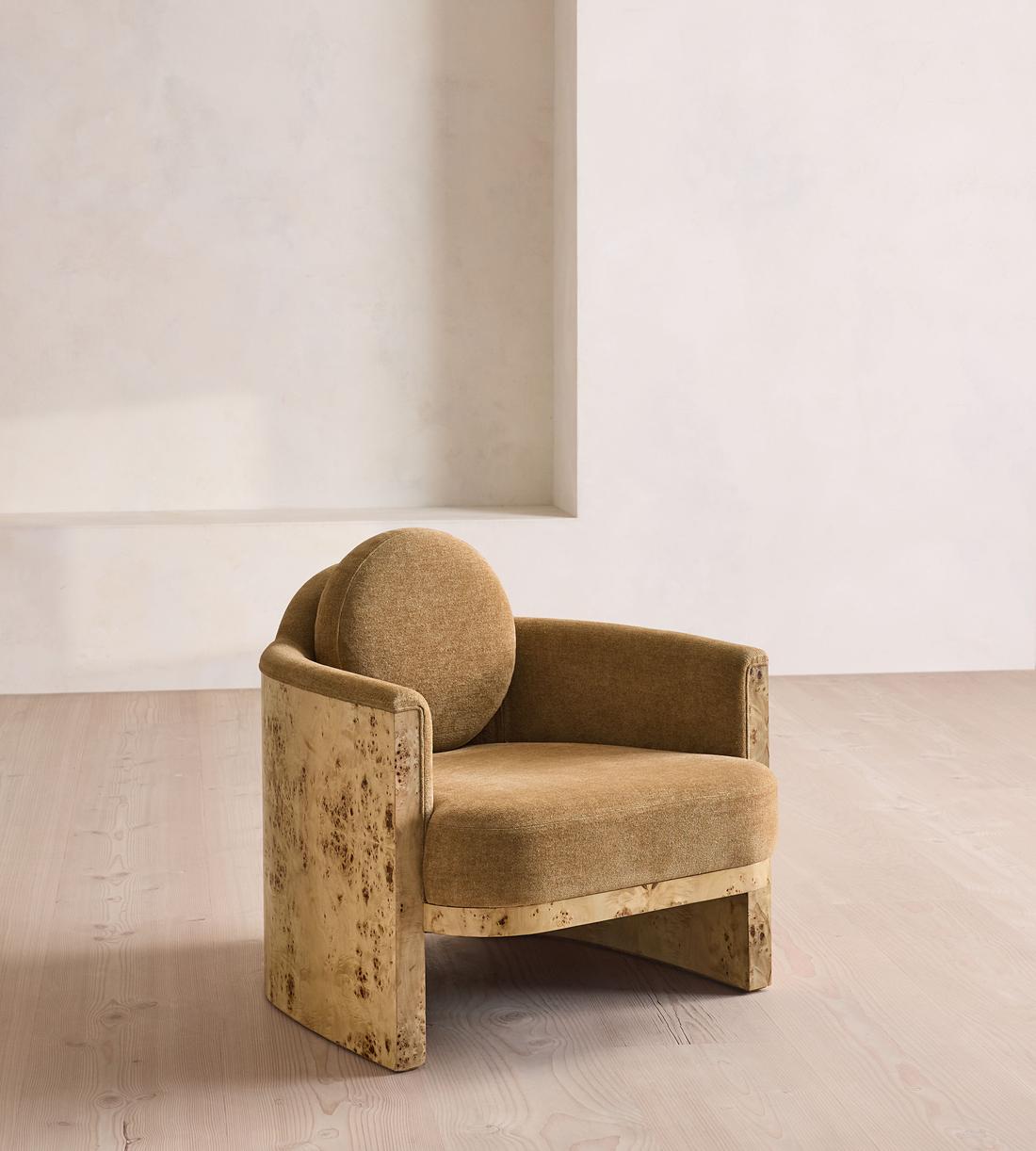 Carmen Armchair - Linen Chenille - Sand - UK - Listing - Image 3