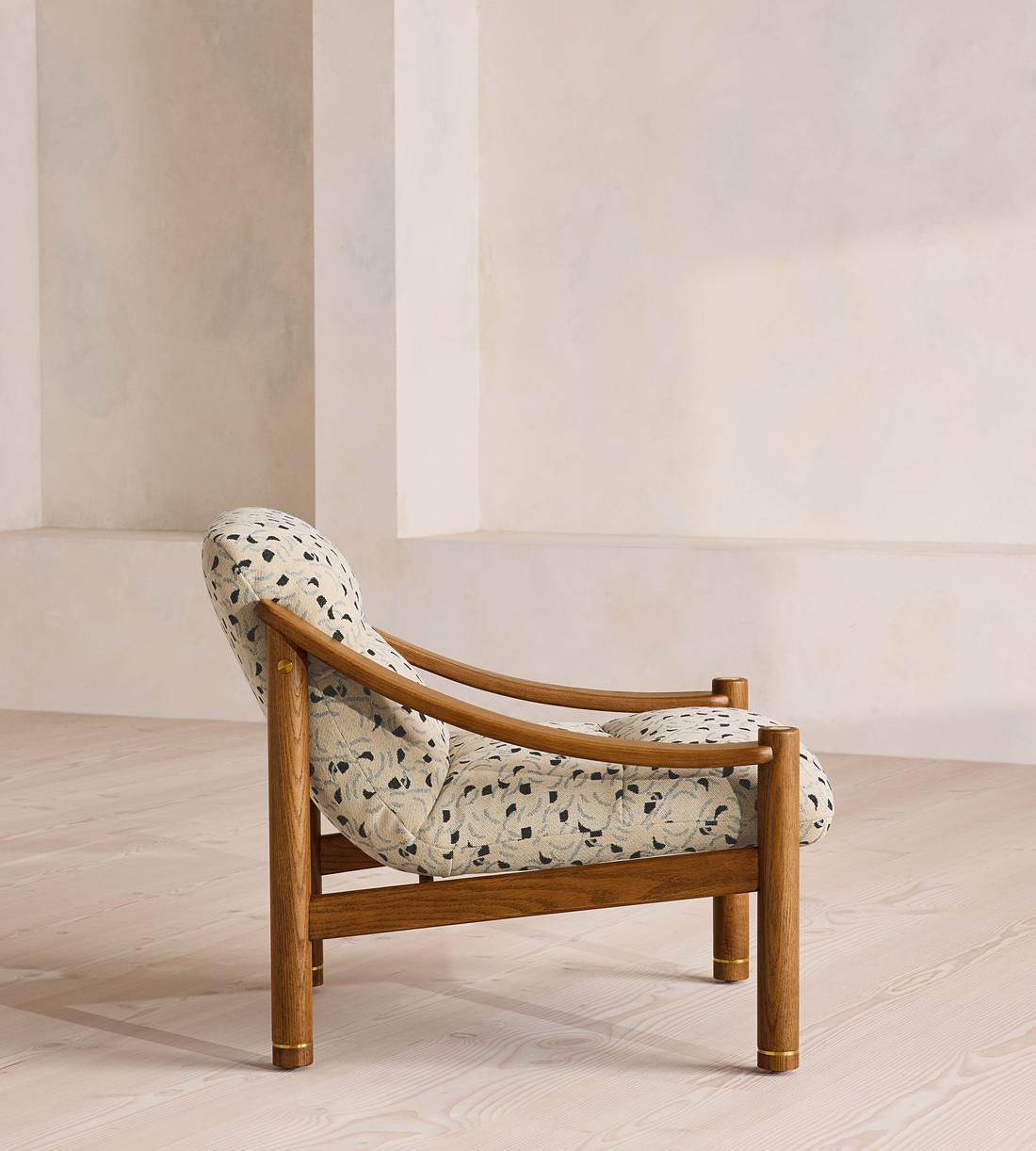 Karine Armchair - Dark Stain - Olia Jacquard - UK - Images - Image 3