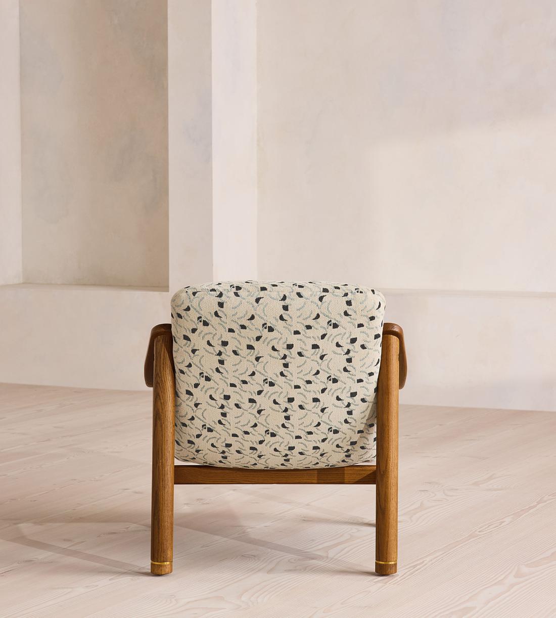 Karine Armchair - Dark Stain - Olia Jacquard - US - Images - Image 4
