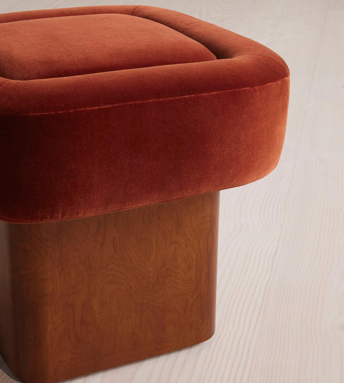 Ralph Footstool - Velvet - Rust - US - Images - Image 3