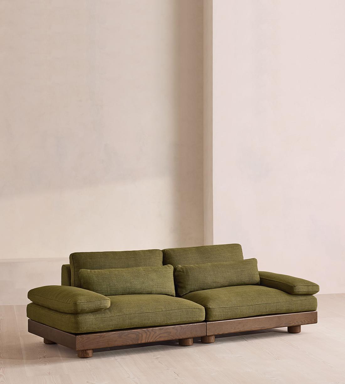 Truro Modular Sofa - Three Seater - Wool Linen - Moss UK - Listing - Image 3