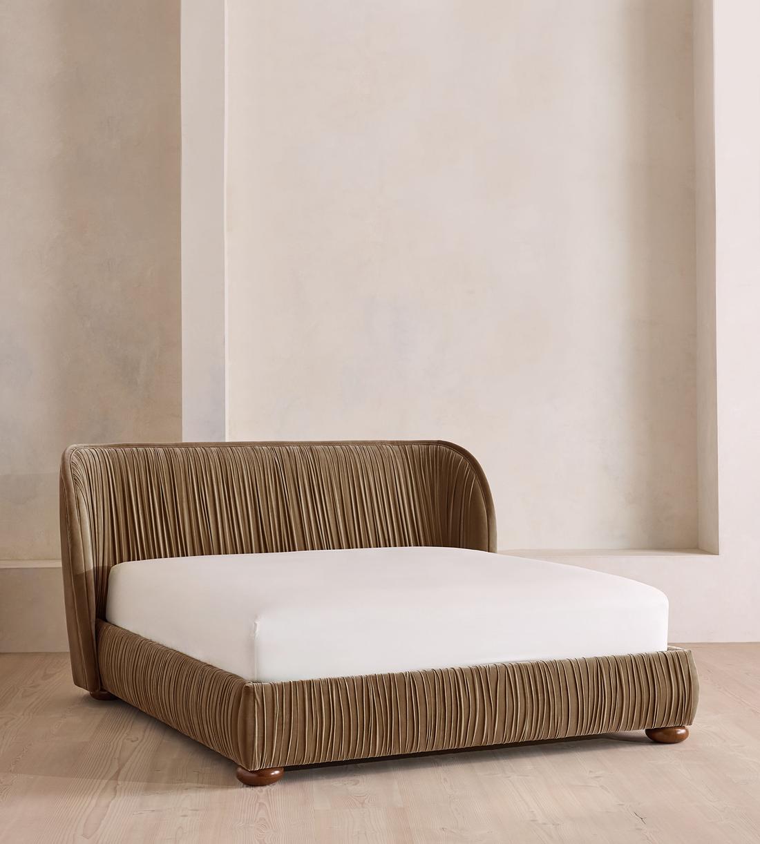 Blair Bed - King - Velvet - Truffle - UK - Listing - Image 1