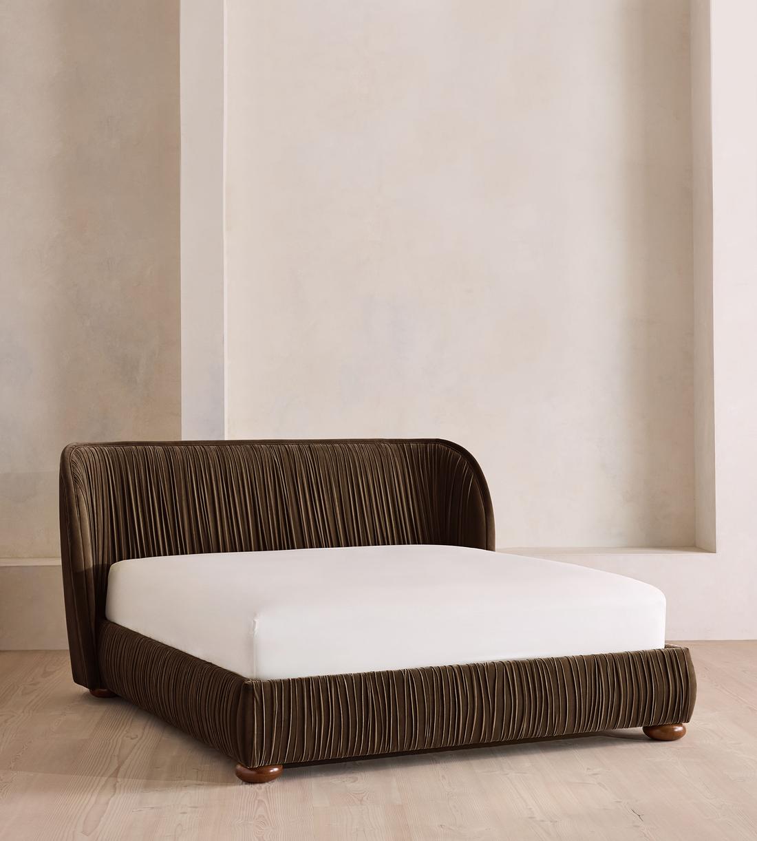 Blair Bed - King - Velvet - Chocolate - UK - Listing - Image 3