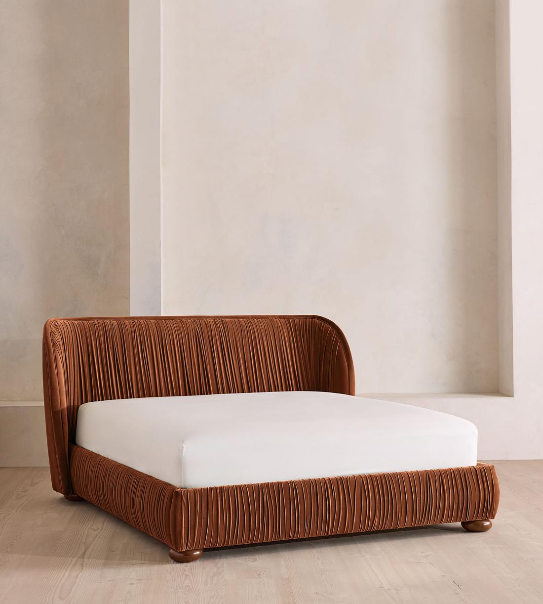 Blair Bed - King - Velvet - Cinnamon - UK - Listing - Image 1