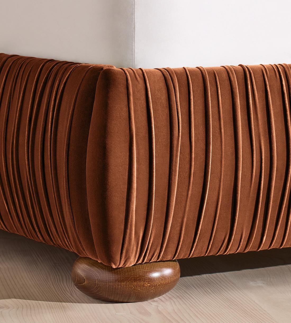 Blair Bed - King - Velvet - Cinnamon - US - Images - Image 5