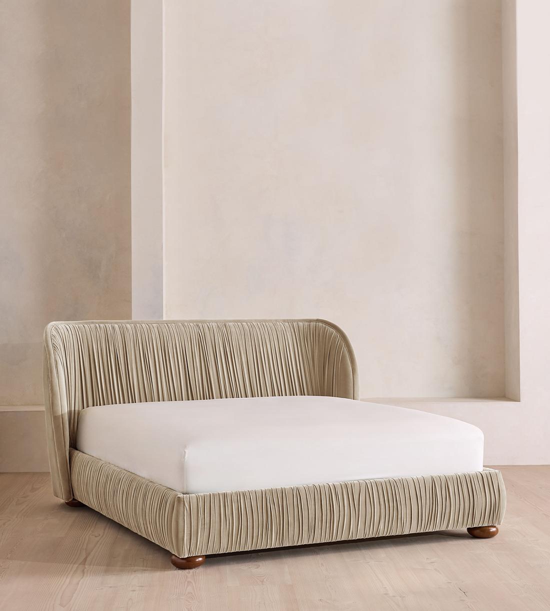 Blair Bed - King - Velvet - Oyster - UK - Listing - Image 1