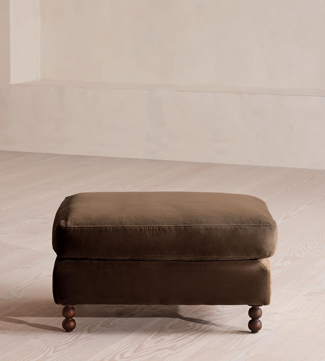 Audrey Rectangle Ottoman - Sofa - Velvet - Chocolate - Listing - Image 2