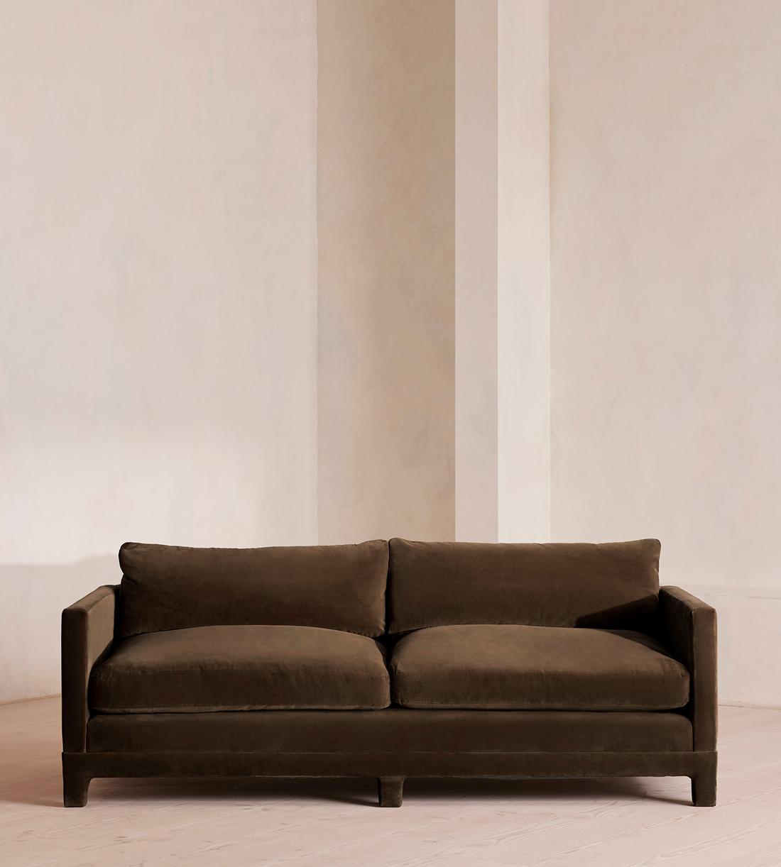 Ashford Three Seater - Sofa - Velvet - Chocolate - Listing - Image 1
