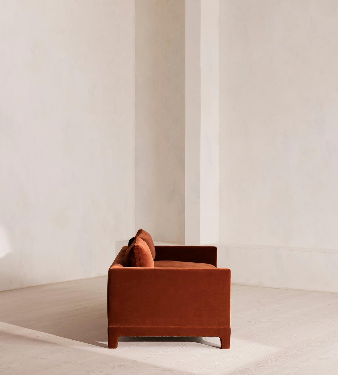 Ashford Three Seater Sofa - Velvet - Rust - Images - Image 3