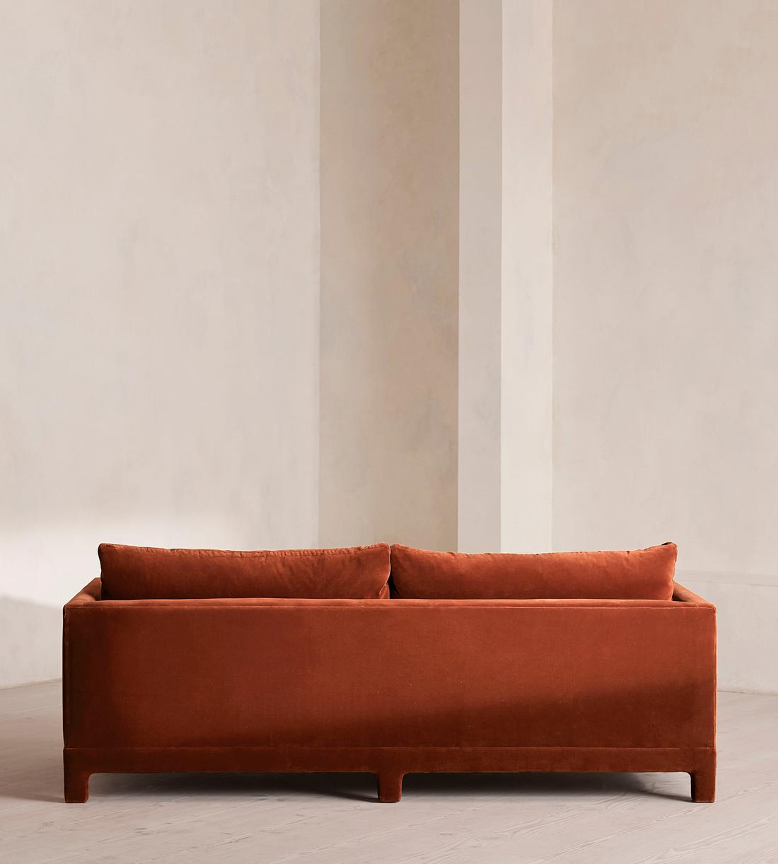 Ashford Three Seater Sofa - Velvet - Rust - Images - Image 4