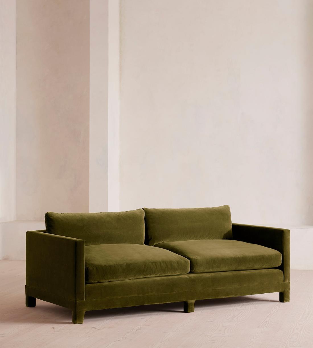 Ashford Three Seater Sofa - Velvet - Olive - US - Listing - Image 2