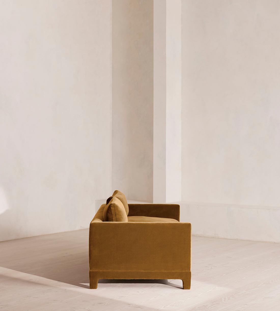 Ashford Three Seater Sofa - Velvet - Mustard - Images - Image 3