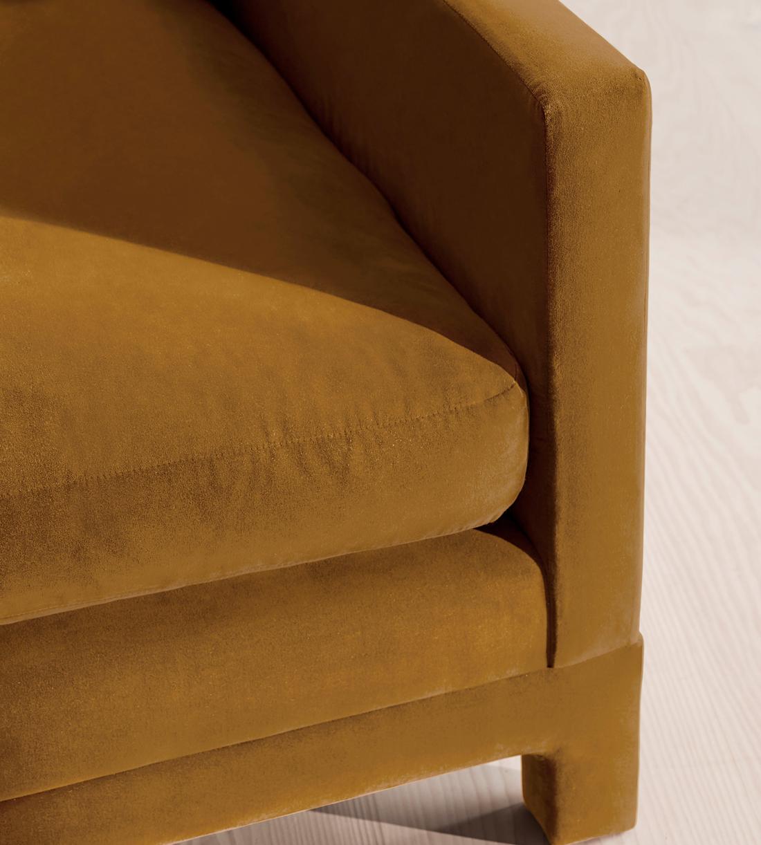Ashford Three Seater Sofa - Velvet - Mustard - Images - Image 6
