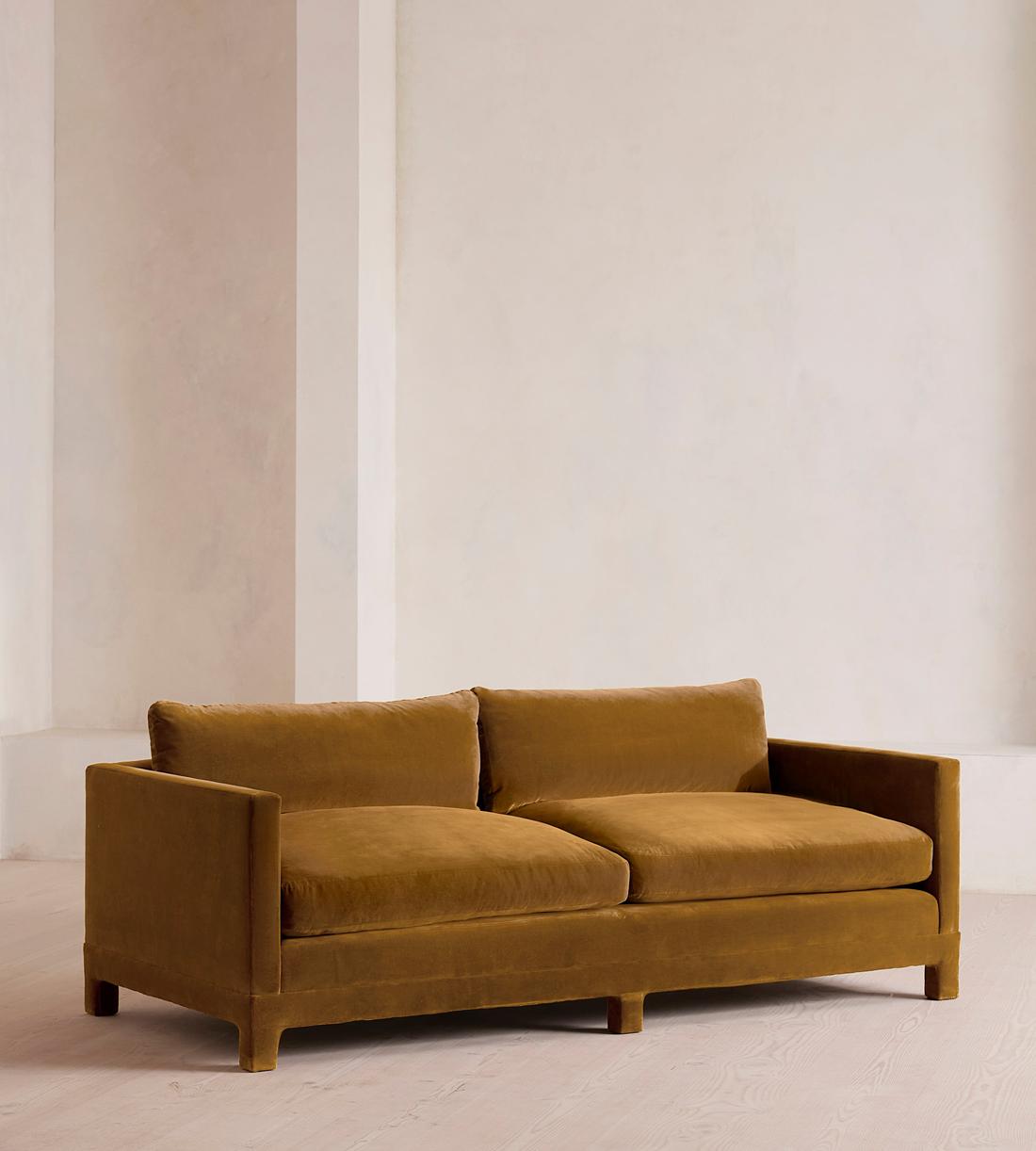 Ashford Three Seater Sofa - Velvet - Mustard - US - Listing - Image 2