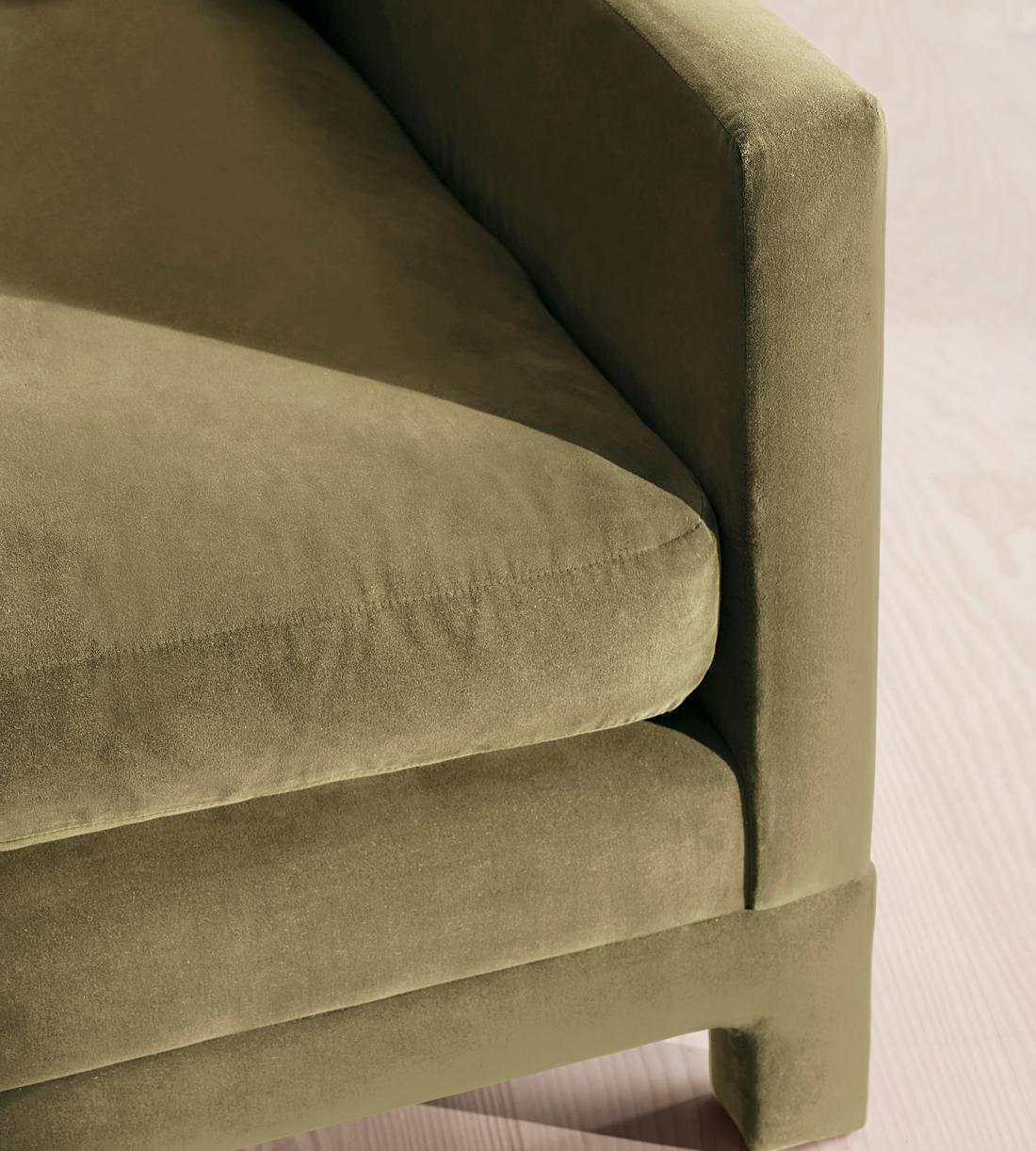 Ashford Three Seater Sofa - Velvet - Lichen - Images - Image 7