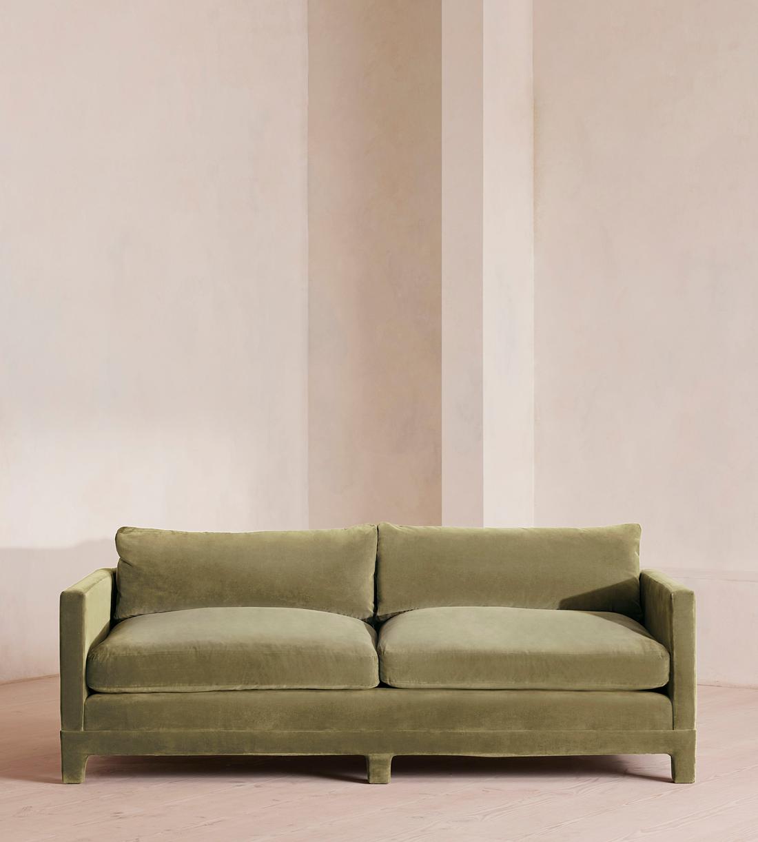 Ashford Three Seater Sofa - Velvet - Lichen - US - Listing - Image 1