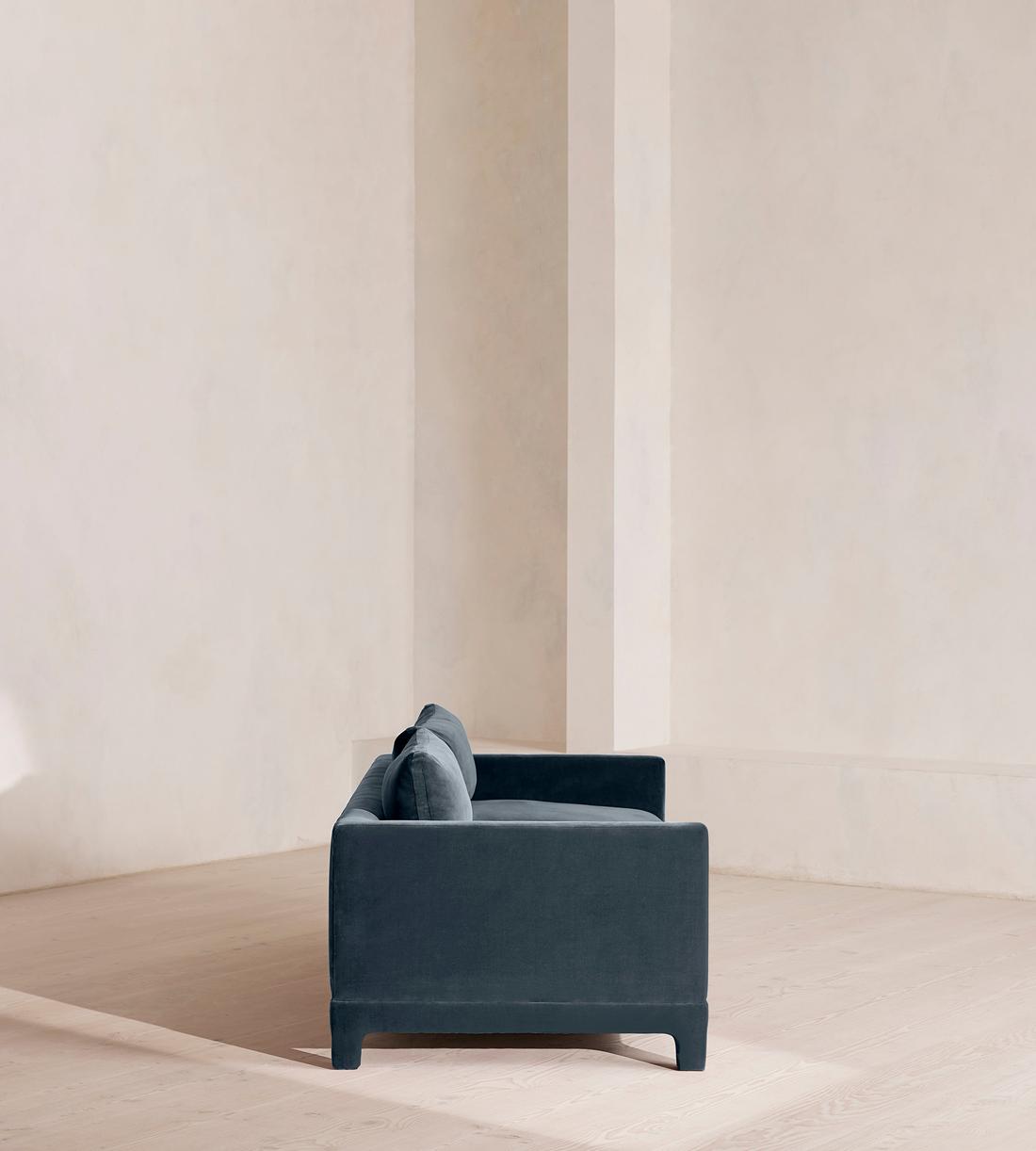 Ashford Three Seater Sofa - Velvet - Grey Blue - Images - Image 3